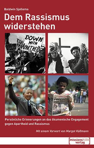 Ein roter Hintergund mit vier quadratischen Motiven, welche alle schwarze Menschen zeigen, ist das Motiv des Buches. Ein Bild zeigt Nelson Mandela bei einer Ansprache. Das Logo des Missionshilfe-Verlags befindet sich unten rechts. Autor und Titel des Buches ist oben-links auf dem Cover in weiß platziert, die Unterzeile befindet sich linksbündig unter den Bildern.