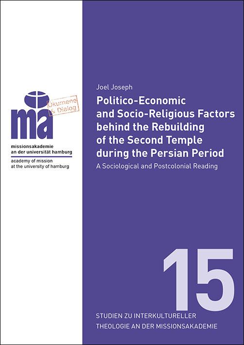 Ein blau-weißes Cover ohne Bildmotiv mit dem Logo der Missionsakademie, dem Titel des Buches, sowie der Bandzählung als große Zahl