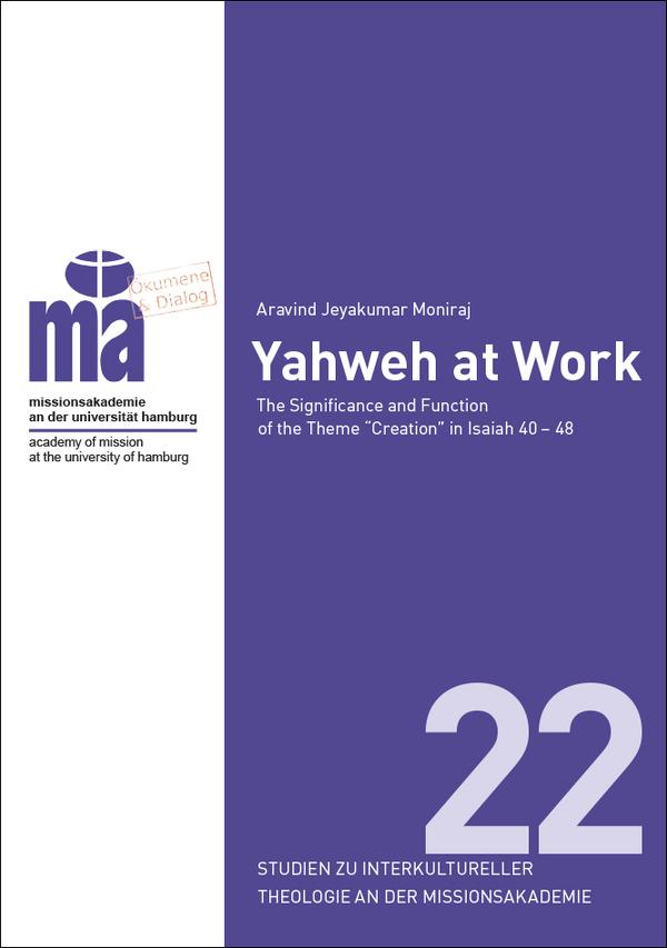 Ein blau-weißes Cover ohne Bildmotiv mit dem Logo der Missionsakademie, dem Titel des Buches, sowie der Bandzählung als große Zahl