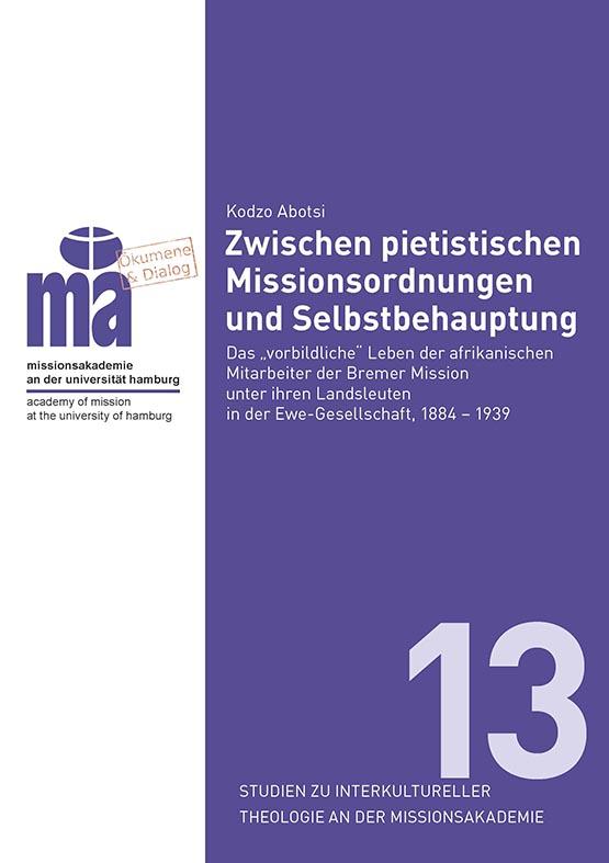 Ein blau-weißes Cover ohne Bildmotiv mit dem Logo der Missionsakademie, dem Titel des Buches, sowie der Bandzählung als große Zahl