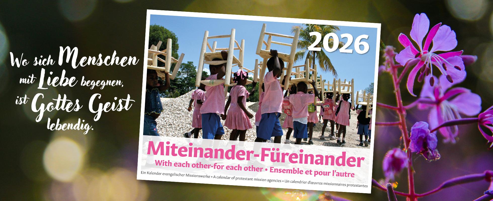 © Foto: Kalendertitel: Jürgen Schübelin / Hintergrund: Zachary CKB/Unsplash